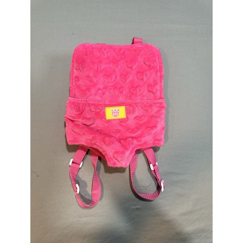 Build A Bear‎ Pink Plush Toy Carrier Backpack Adjustable Straps